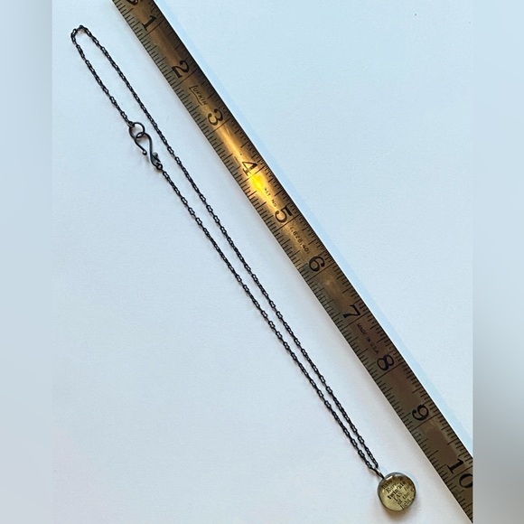 Twinkle Necklace - Dark Brass/Iron Tone Metal, 20" Long - Picture 5 of 5